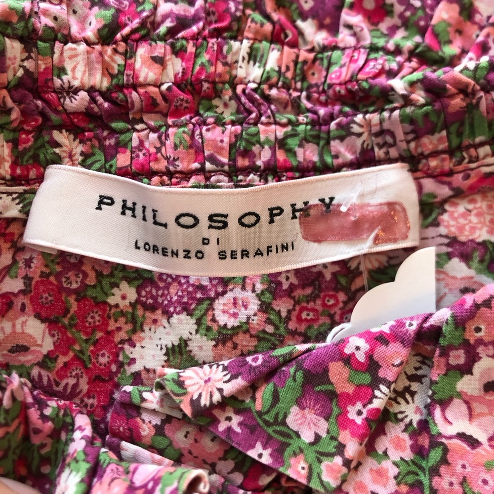 Philosophy di Lorenzo Serafini in cuff puff wildflower floral dress - Picture 5 of 10
